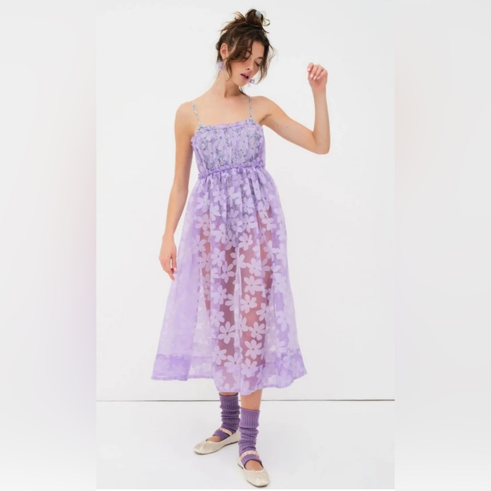 For Love & Lemons Villegas Midi Dress